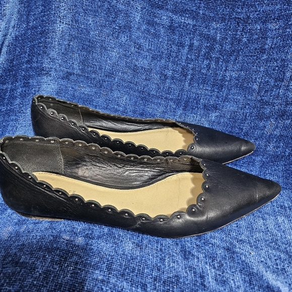 Coach Black Scalloped Flats - Picture 4 of 7